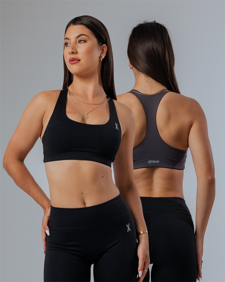 MOTION REVERSIBLE SPORTS BRA - BLACK-ONYX