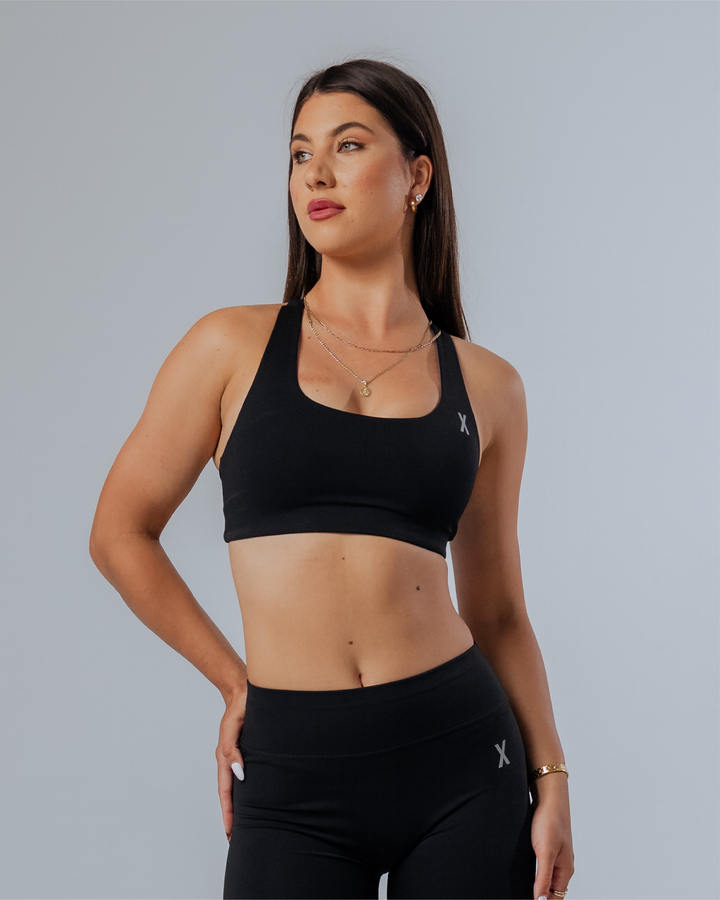 MOTION REVERSIBLE SPORTS BRA - BLACK-ONYX