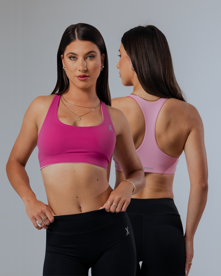 MOTION REVERSIBLE SPORTS BRA - FUCHSIA-PARADISE PINK