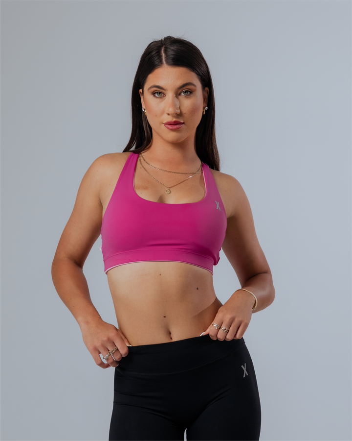 MOTION REVERSIBLE SPORTS BRA - FUCHSIA-PARADISE PINK